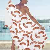 Sausage Pattern Print Design 04 Beach Towel