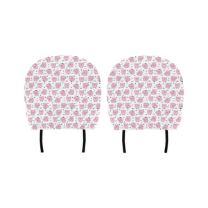 Pig Pattern Print Design 03 Car Headrest Cover