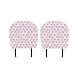 Pig Pattern Print Design 03 Car Headrest Cover