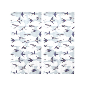 Swallow Pattern Print Design 05 Gauze Curtain