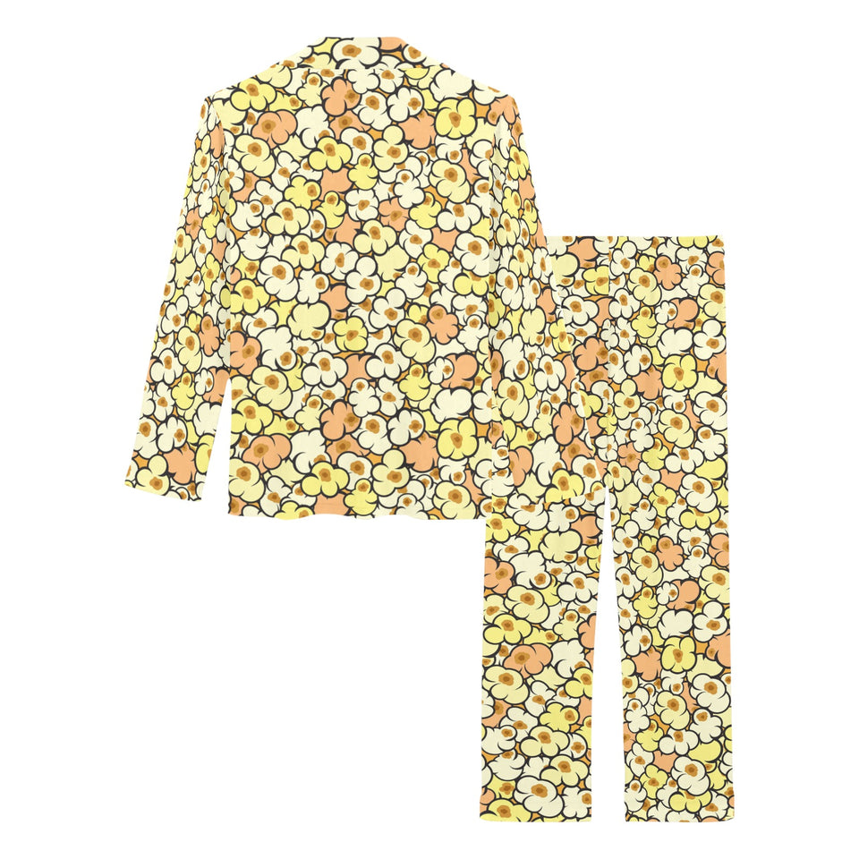 Popcorn Pattern Print Design 03 Women's Long Pajama Set
