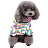 Colorful crow illustration pattern All Over Print Pet Dog Round Neck Fuzzy Shirt