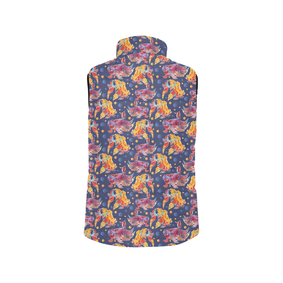 Goldfish Pattern Print Design 05 Men's Padded Vest