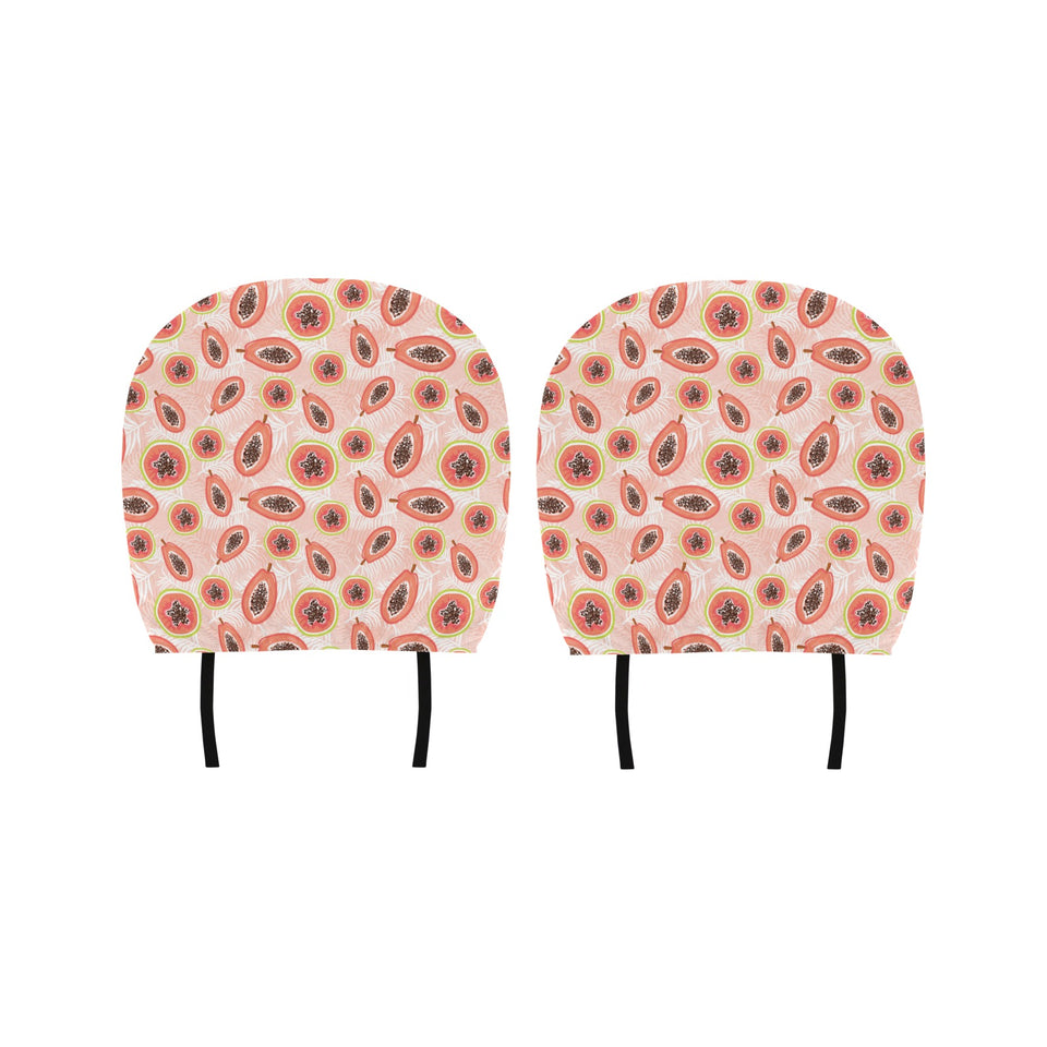 papaya leaves pattern Car Headrest Cover