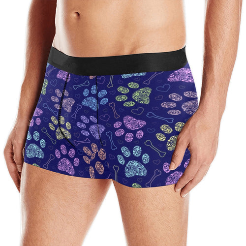 Dog Paws Pattern Print Design 02 Men's All Over Print Boxer Briefs Men's Underwear