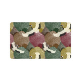 Japanese cranes flying forest dot pattern Doormat