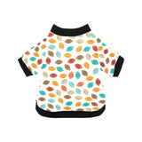 Colorful american football ball pattern All Over Print Pet Dog Round Neck Fuzzy Shirt