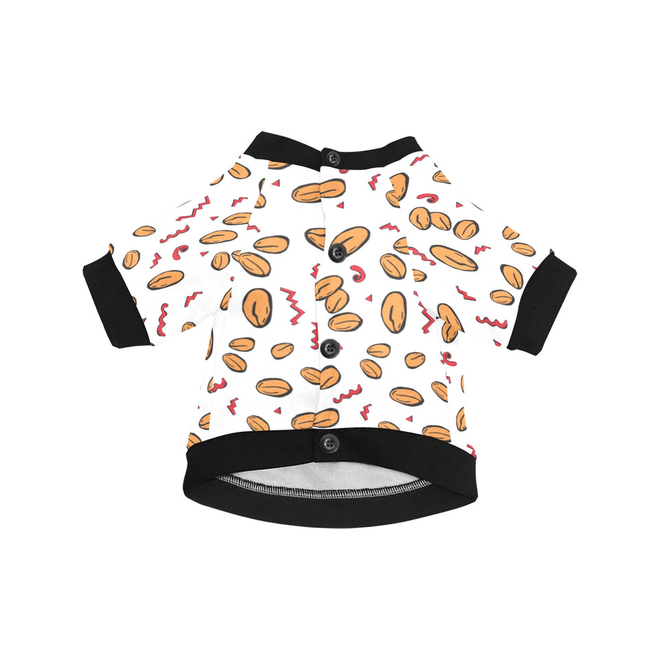 peanuts pattern background All Over Print Pet Dog Round Neck Fuzzy Shirt