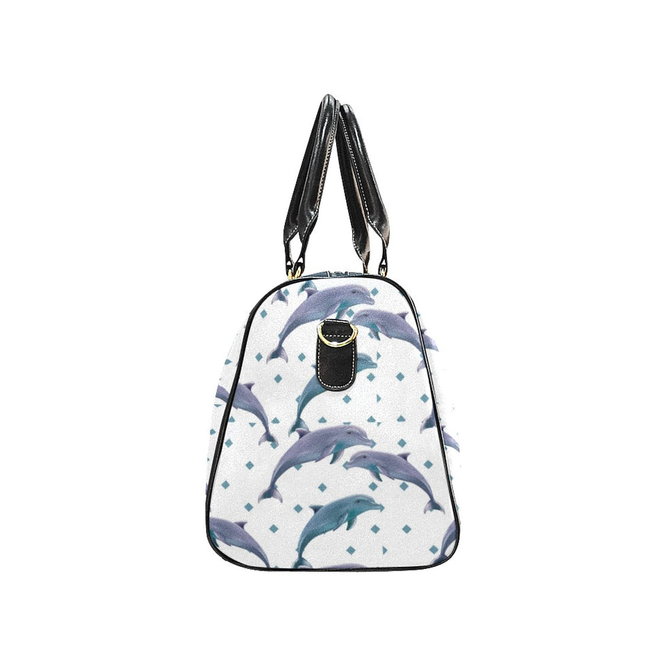 Dolphins pattern dotted background Travel Bag