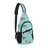 Dachshund decorative background All Over Print Chest Bag