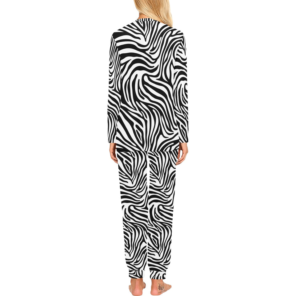 Zebra skin pattern Women's All Over Print Pajama Set