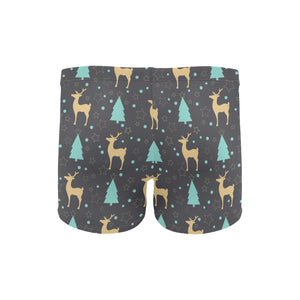 Deers star tree pattern Men's Swimming Trunks