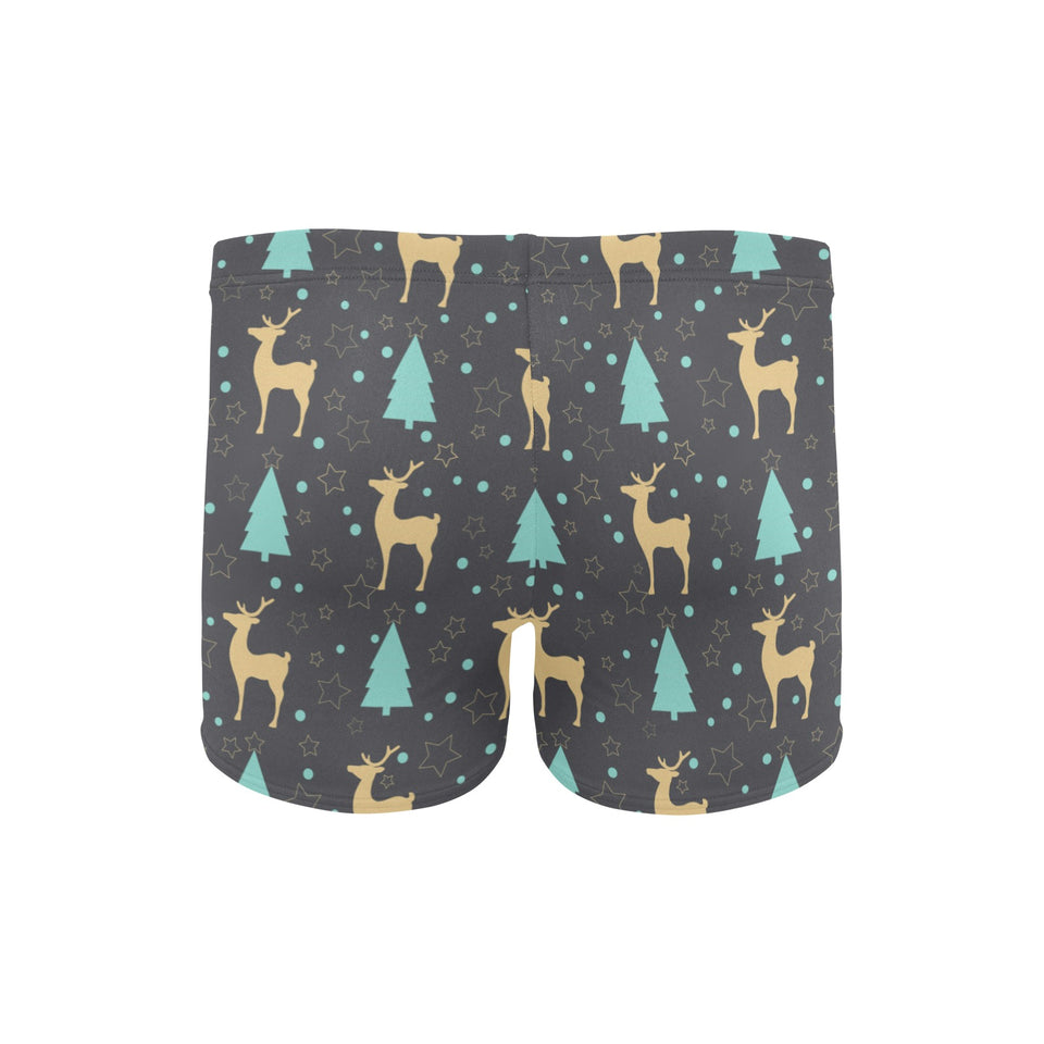 Deers star tree pattern Men's Swimming Trunks