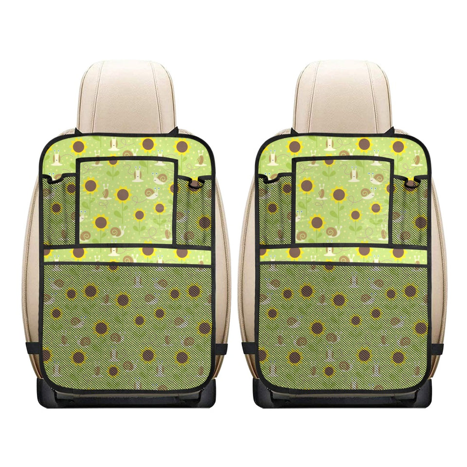 Snail Pattern Print Design 01 Car Seat Back Organizer