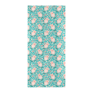Pig Pattern Print Design 01 Beach Towel