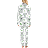 Hand drawn Koala leaves pattern Women's Long Pajama Set