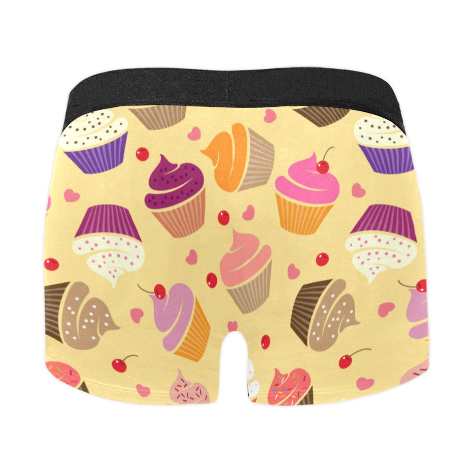 cake cupcake heart cherry pattern Men's All Over Print Boxer Briefs Men's Underwear