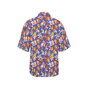 Goldfish Pattern Print Design 04 Women's All Over Print Hawaiian Shirt