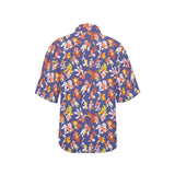 Goldfish Pattern Print Design 04 Women's All Over Print Hawaiian Shirt