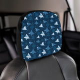 Stingray Pattern Print Design 04 Car Headrest Cover