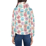Chemistry Periodic Table Pattern Print Design 02 Women's Padded Hooded Jacket