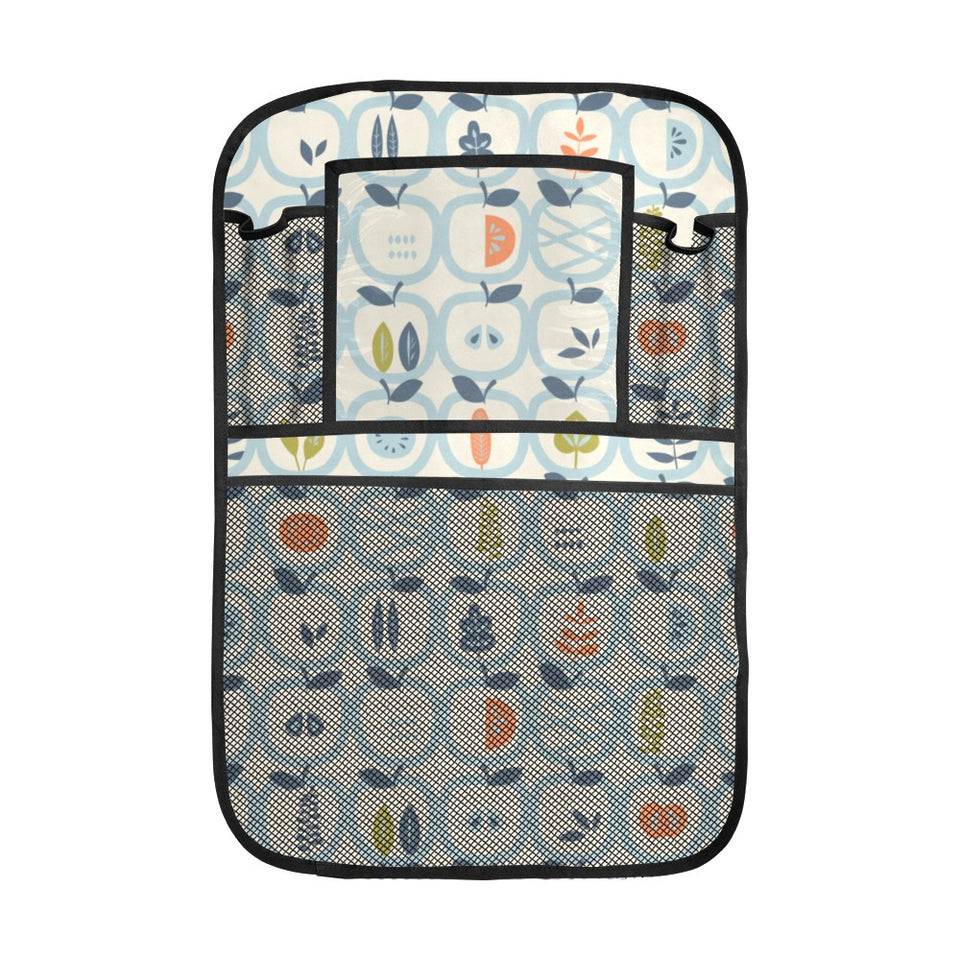 apples leaves pattern Car Seat Back Organizer