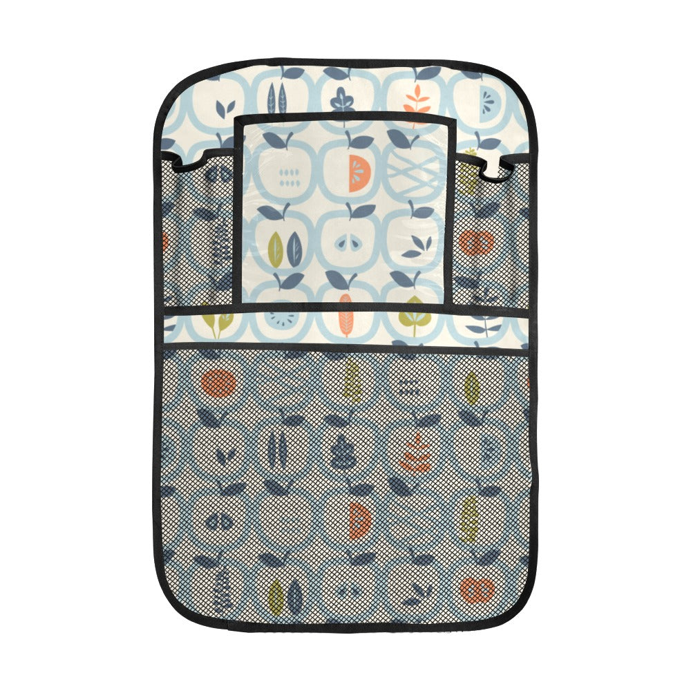 apples leaves pattern Car Seat Back Organizer