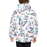 Butterfly pattern Kids' Boys' Girls' Padded Hooded Jacket