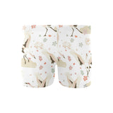 Beautiful Japanese cranes pattern Men's Swimming Trunks