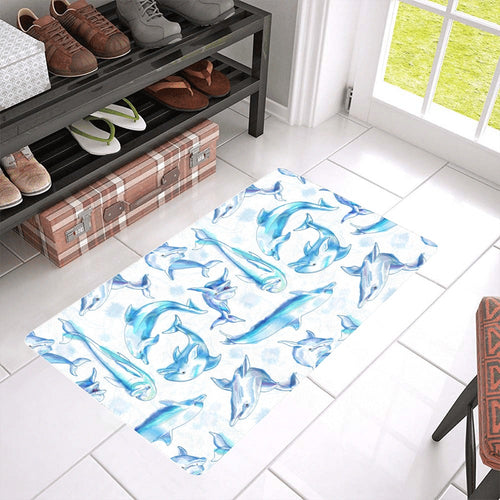 Watercolor dolphin pattern Doormat