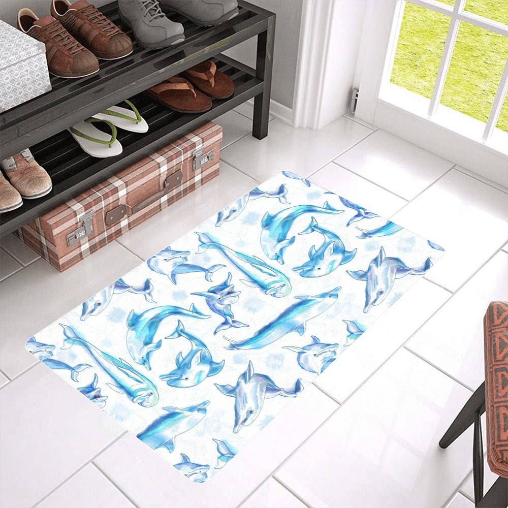 Watercolor dolphin pattern Doormat