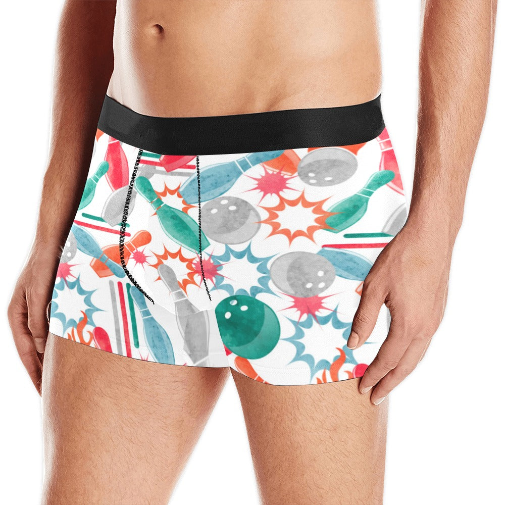 Watercolor bowling pattern Men's All Over Print Boxer Briefs Men's Underwear