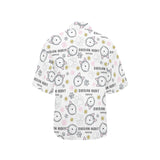 Siberian Husky design pattern Women's All Over Print Hawaiian Shirt