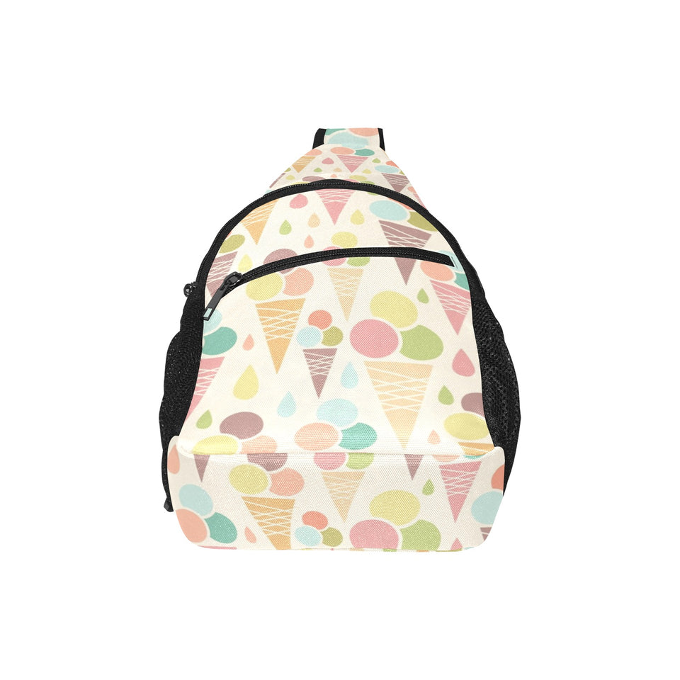 Ice cream cone pattern All Over Print Chest Bag