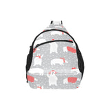 Cute polar bear christmas snow pattern All Over Print Chest Bag