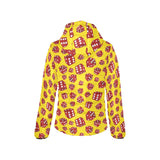 Dice Pattern Print Design 04 Women's Padded Hooded Jacket