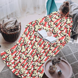 Popcorn Pattern Print Design 05 Blanket Robe with Sleeves