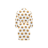 Pretzels Pattern Print Design 02 Men's Long Sleeve Belted Night Robe