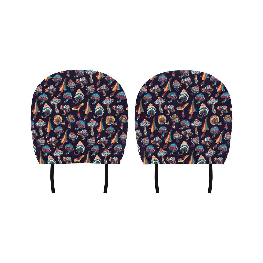 Colorful mushroom pattern Car Headrest Cover