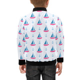 Sailboat anchor pattern Kids' Boys' Girls' Bomber Jacket