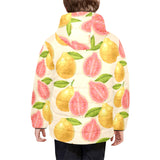 Beautiful guava pattern Kids' Boys' Girls' Padded Hooded Jacket