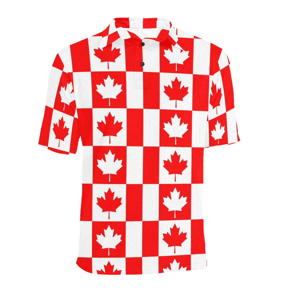 Canada Pattern Print Design 05 Men's All Over Print Polo Shirt