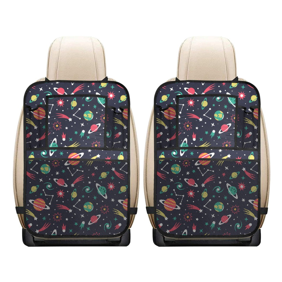 colorful space pattern planet star Car Seat Back Organizer