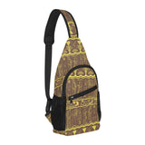 Egypt Hieroglyphics Pattern Print Design 03 All Over Print Chest Bag