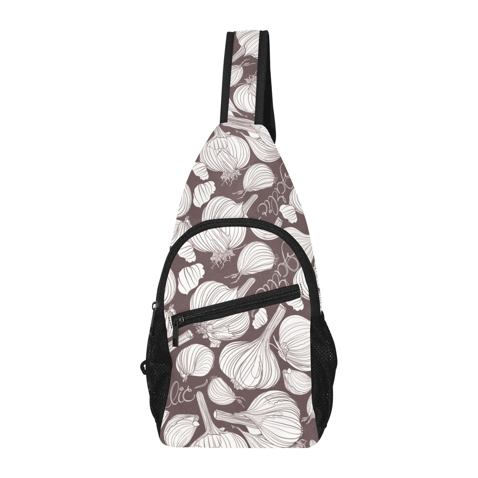 Garlic bulb dark background All Over Print Chest Bag