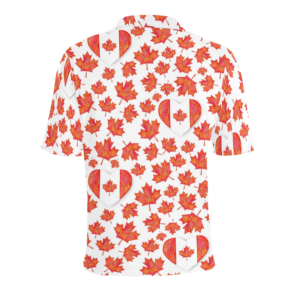 Canada Pattern Print Design 02 Men's All Over Print Polo Shirt