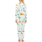 Cute funny kids dinosaurs pattern Women's All Over Print Pajama Set