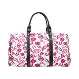 pink sketch tulip pattern Travel Bag