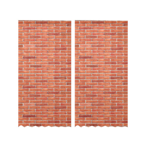 Brick Printed Pattern Print Design 03 Gauze Curtain