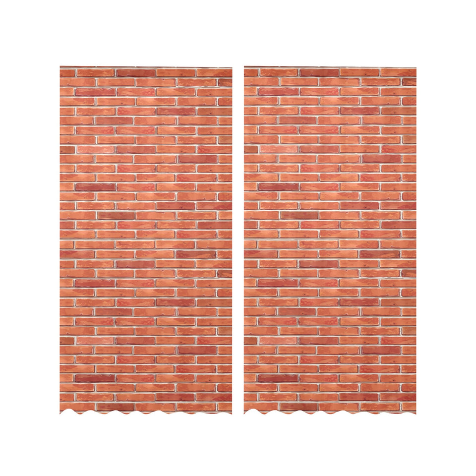 Brick Printed Pattern Print Design 03 Gauze Curtain